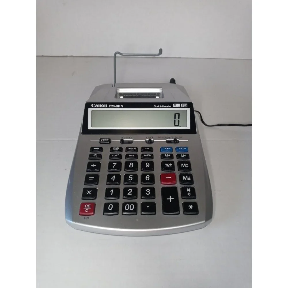 Canon P23-DH V Mini Desktop 2 Color Printing Calculator 12 Digits XL Display